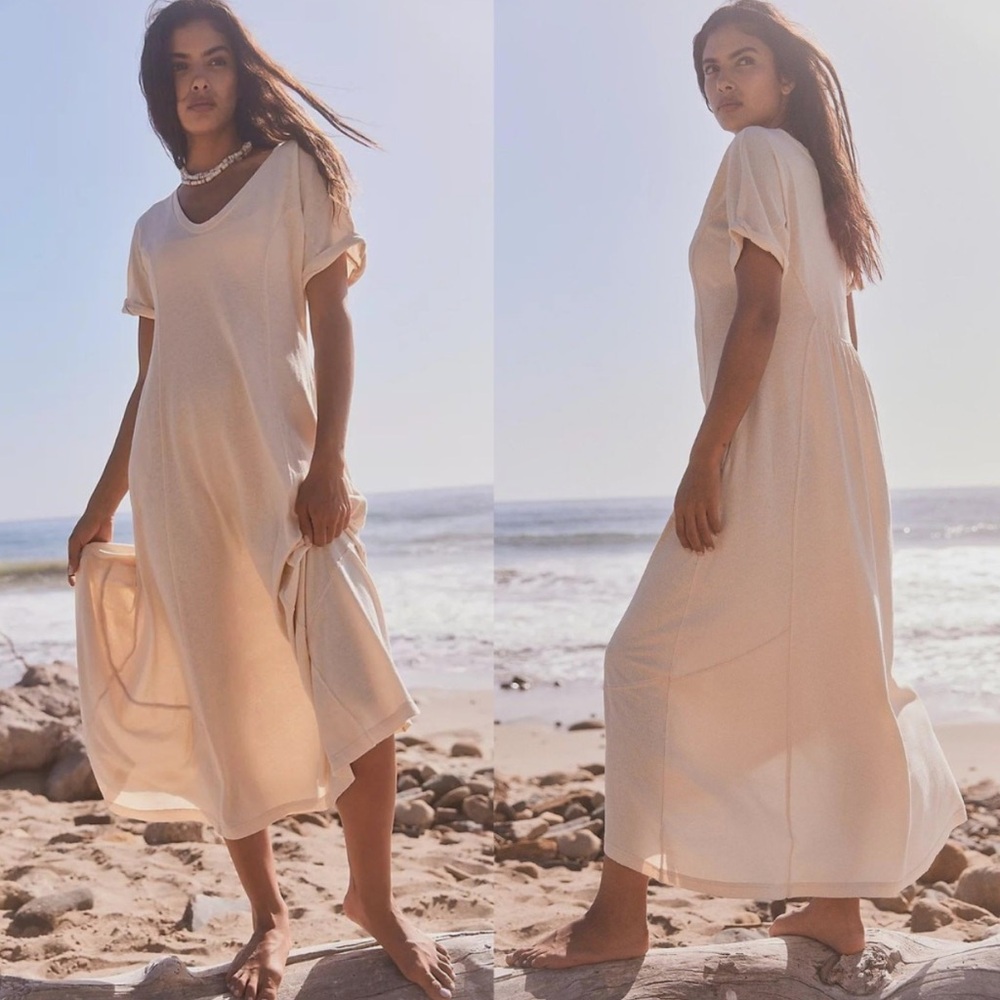 Free People Meadow Tee Maxi Dress Neutral Cream Au Lait Medium
Oversize Boho
